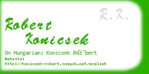 robert konicsek business card
